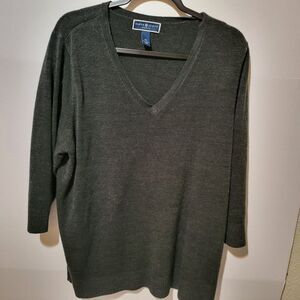 Gray Karen Scott V-Neck 3XL 3/4 length sleeve